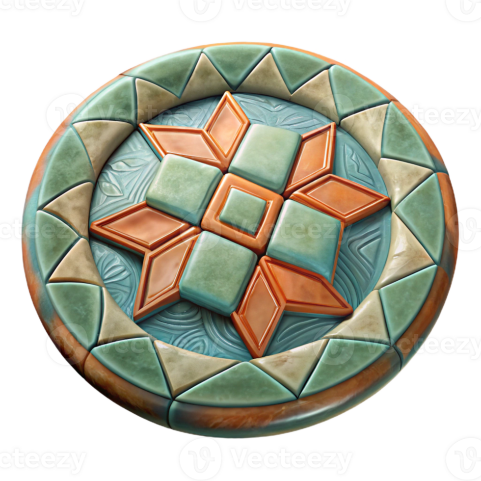 serene minimalist Hand Painted Ceramic Plate with Floral Design Cutout genuine png