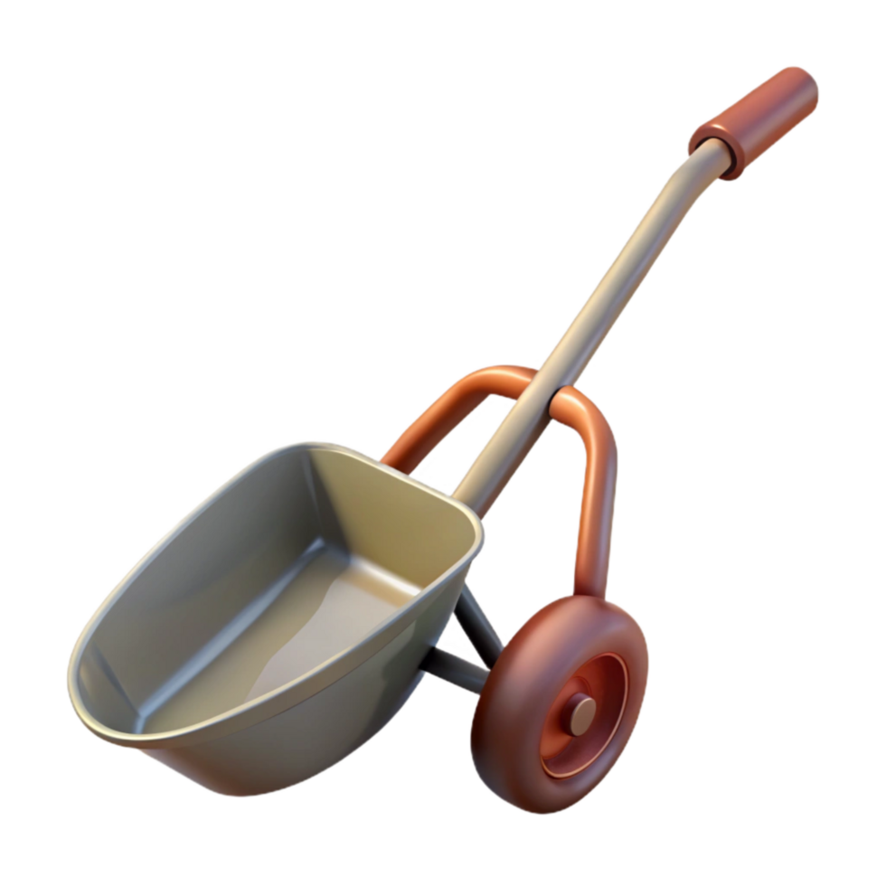 beautiful minimalist Hand Plow Side View Isolated on Transparent Background authentic png