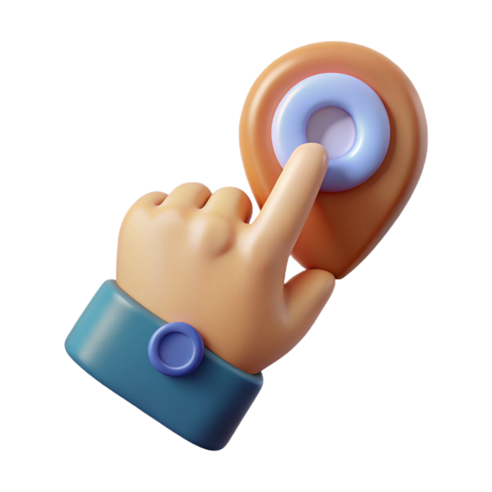 dramatic classic Hand Pointing at Virtual Button Cutout authentic png