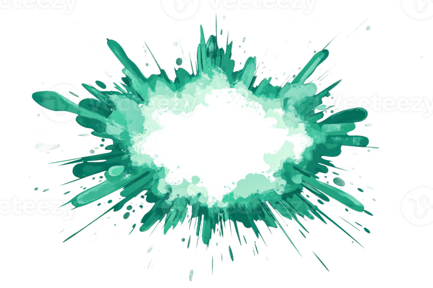 Green paint splash on white background png