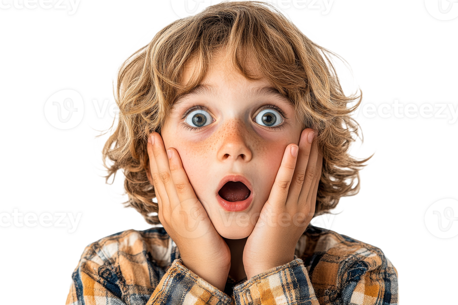 Surprised child expressing shock and disbelief png