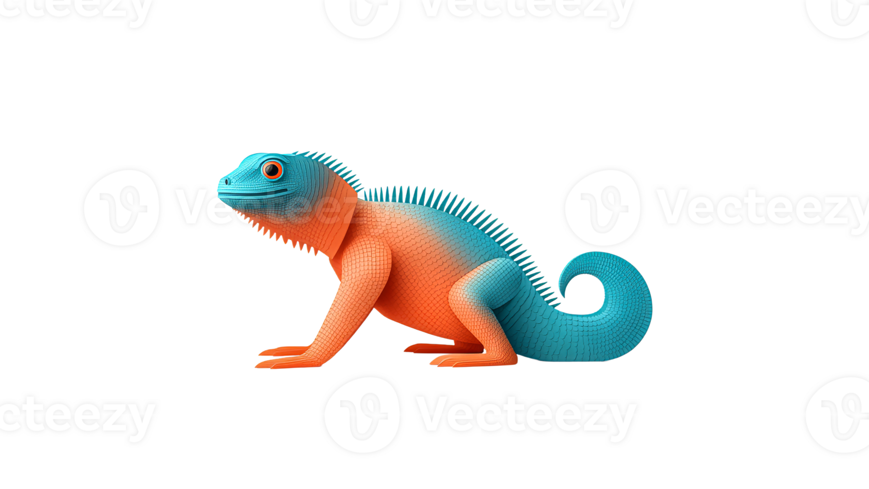 Colorful lizard displaying vibrant patterns png