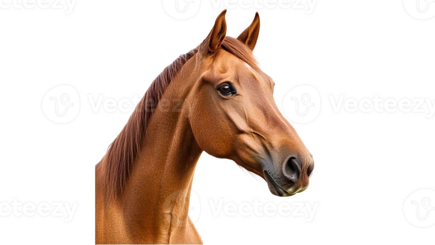 Gentle portrait of a brown horse png
