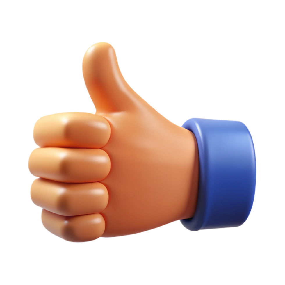 beautiful creative Hand with Thumbs Up Transparent Background Positive professional png