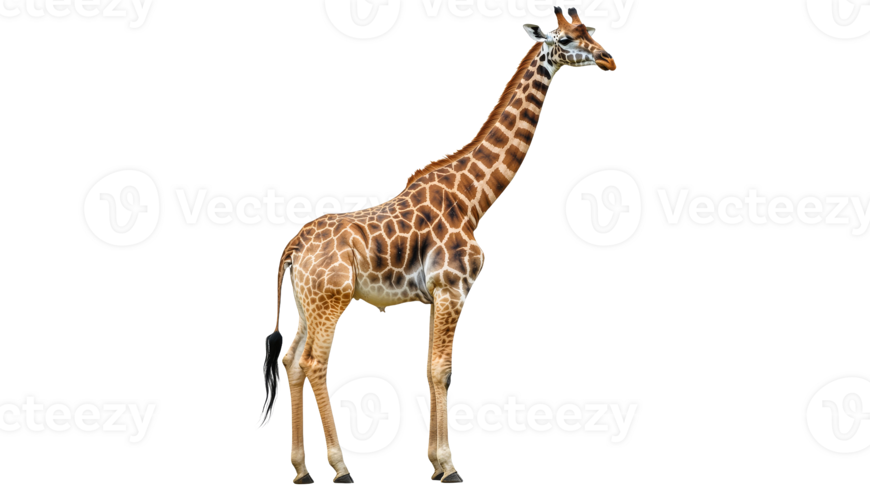 Majestic giraffe standing gracefully in nature png