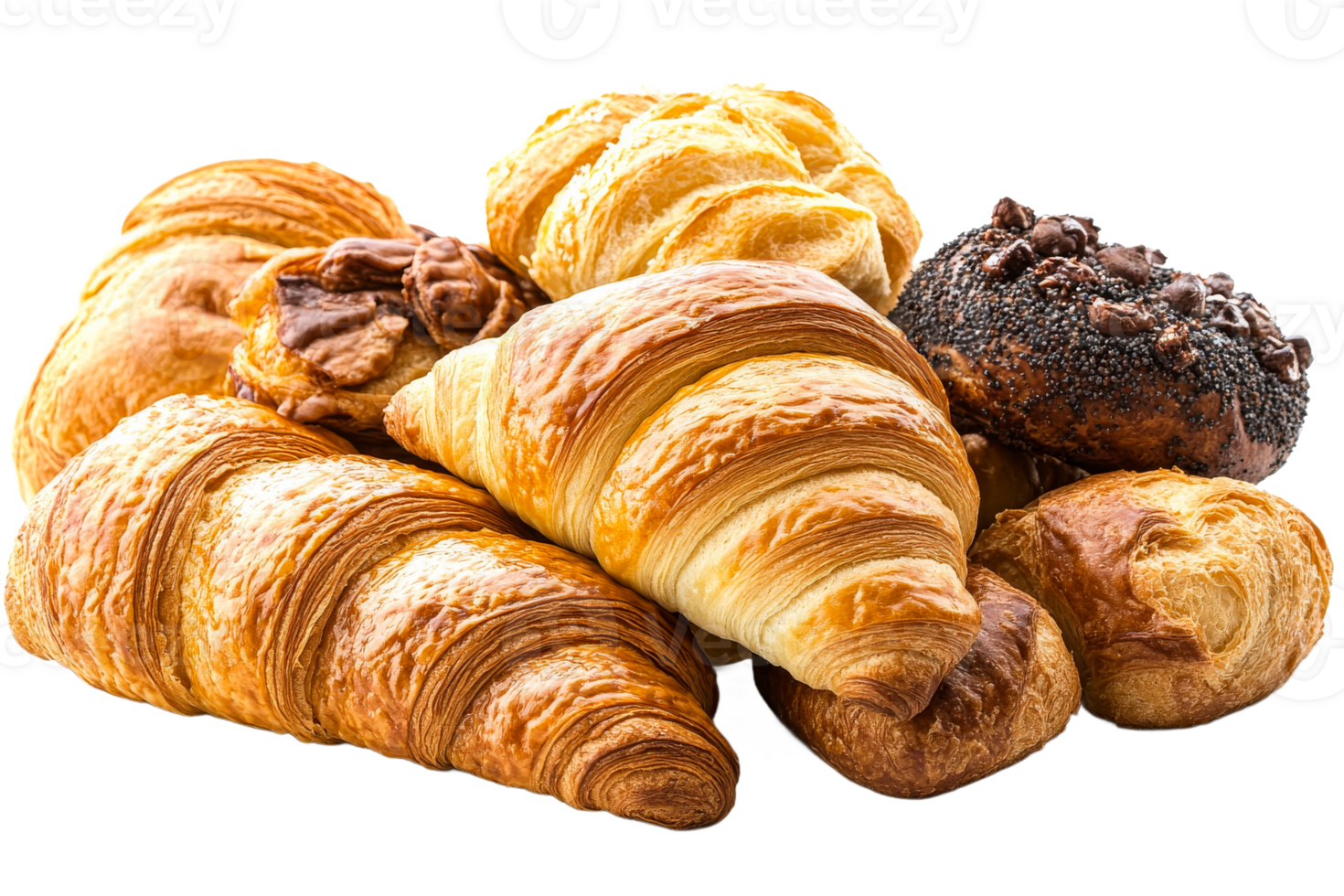 Delicious assortment of freshly baked pastries png