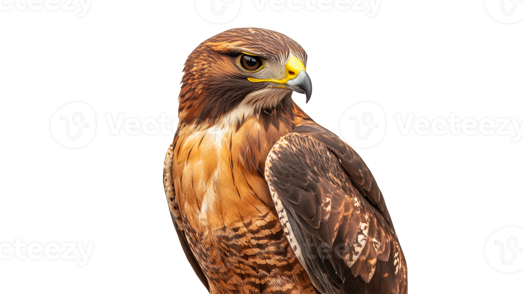 Hawk perched quietly in natural light png