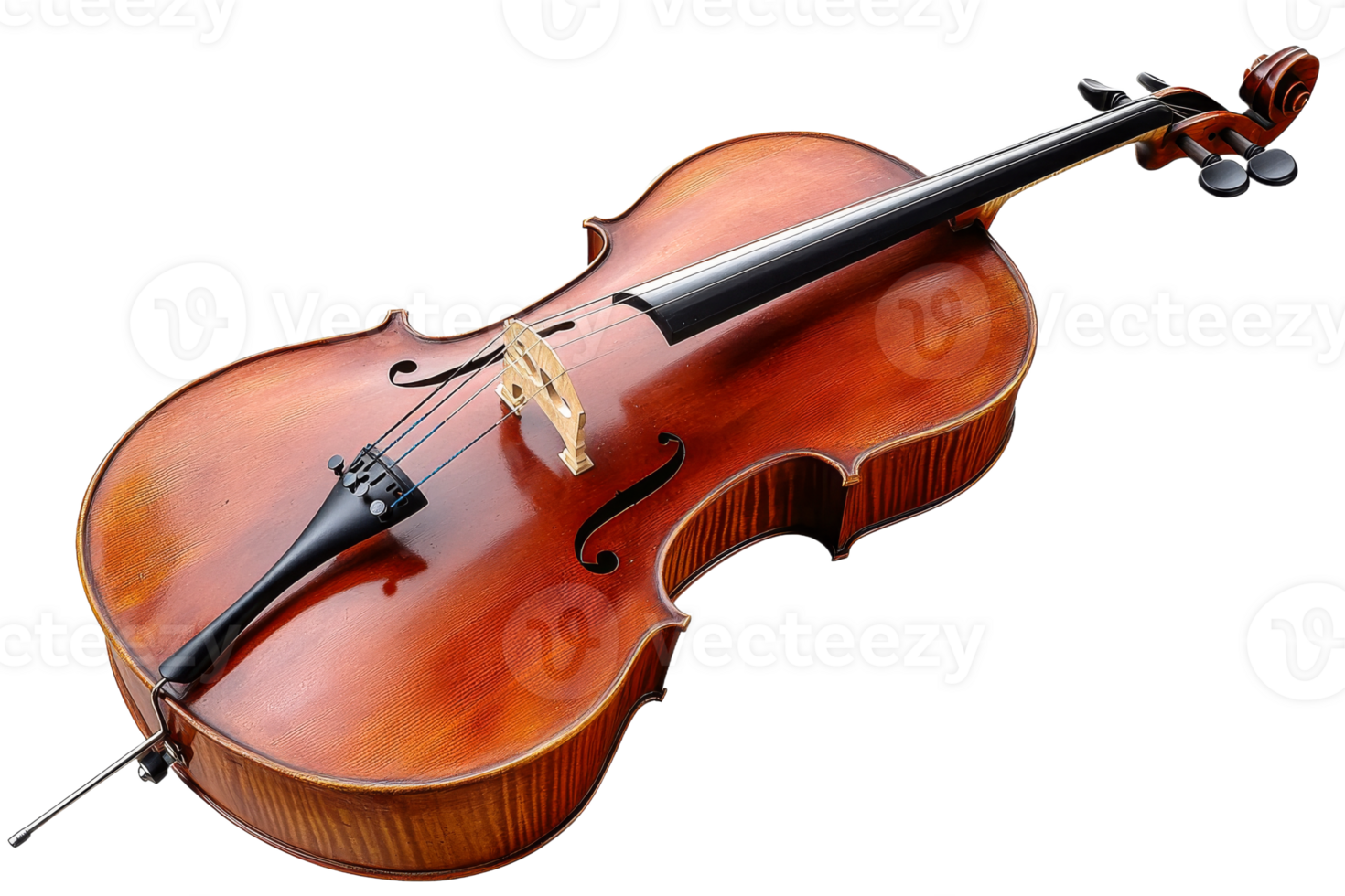 Violin on a lit white surface png