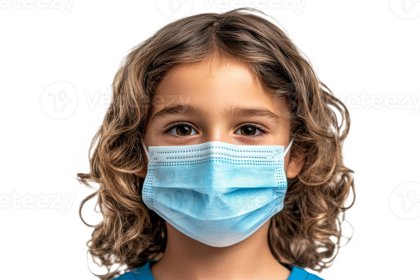 Child in mask for health safety png