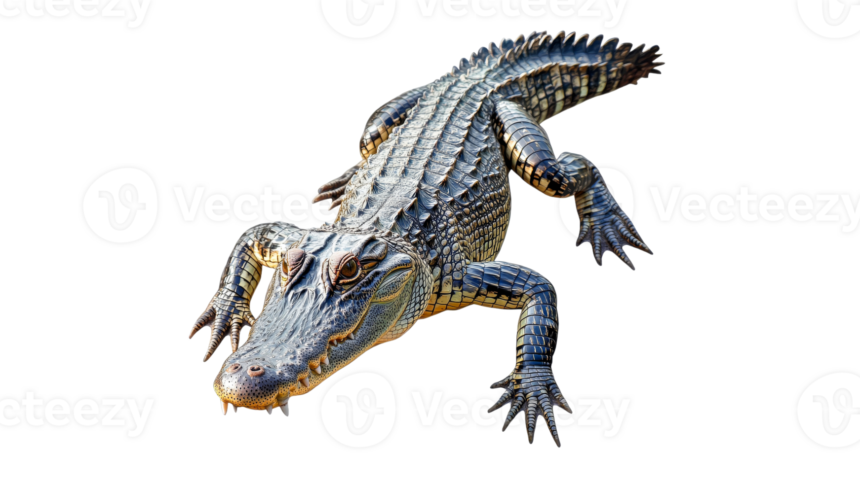 Crocodile resting on the riverbank during daylight png