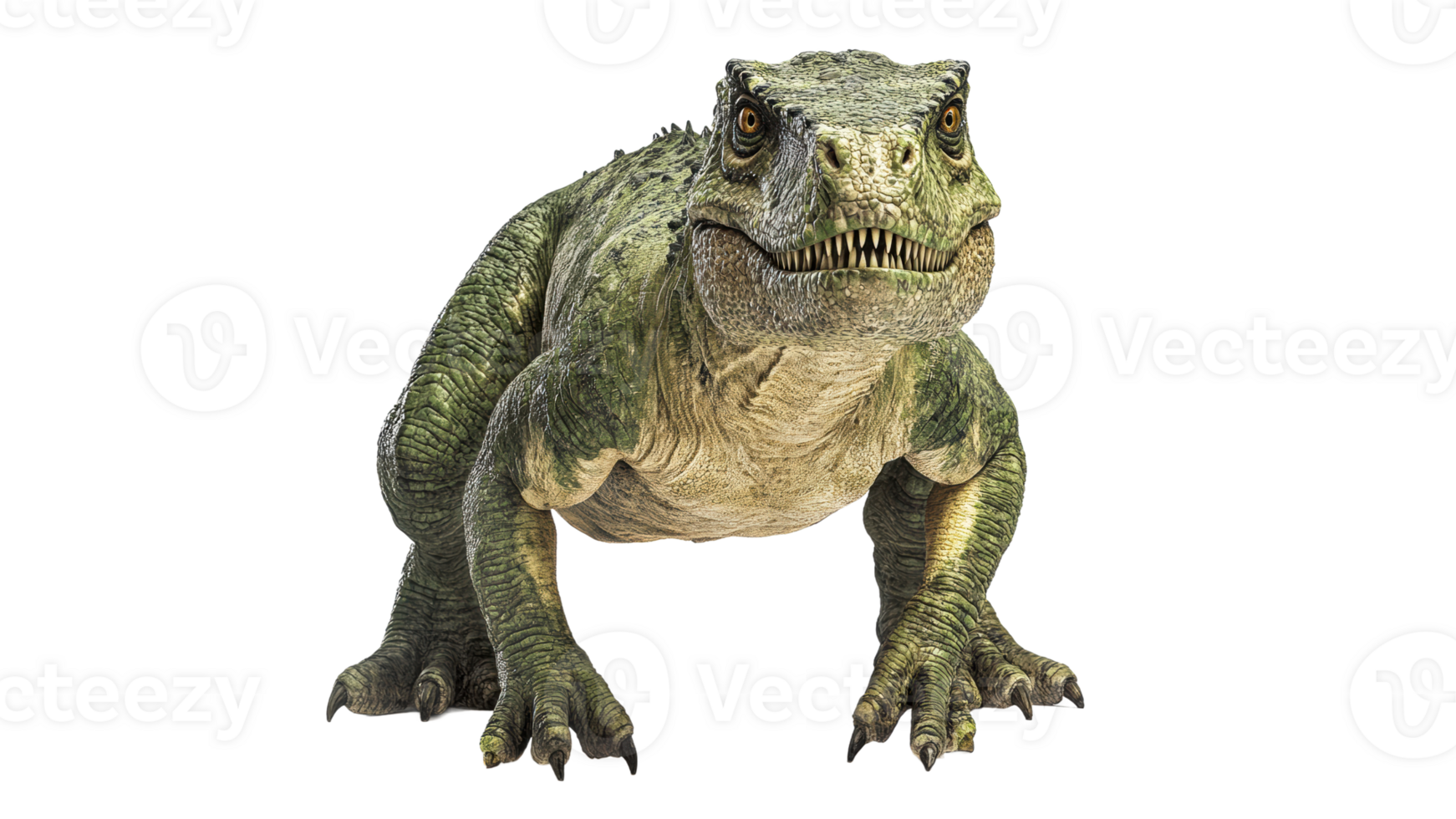 Realistic dinosaur model in a studio setting png