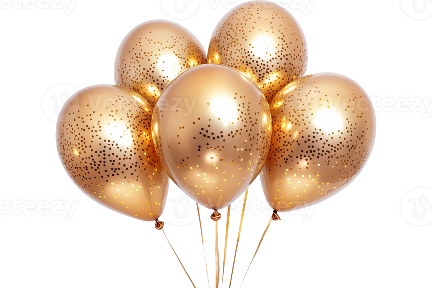 Gold balloons brighten the festive air png
