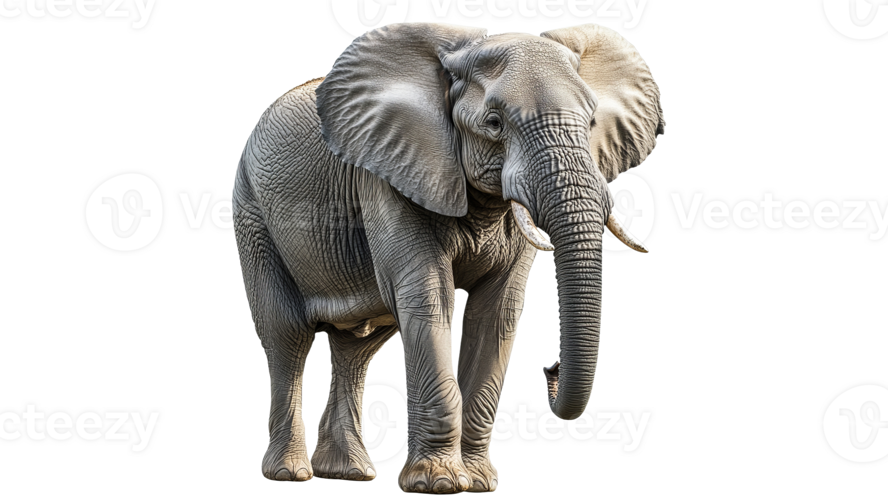 Elephant walking gracefully in natural habitat transparent background png