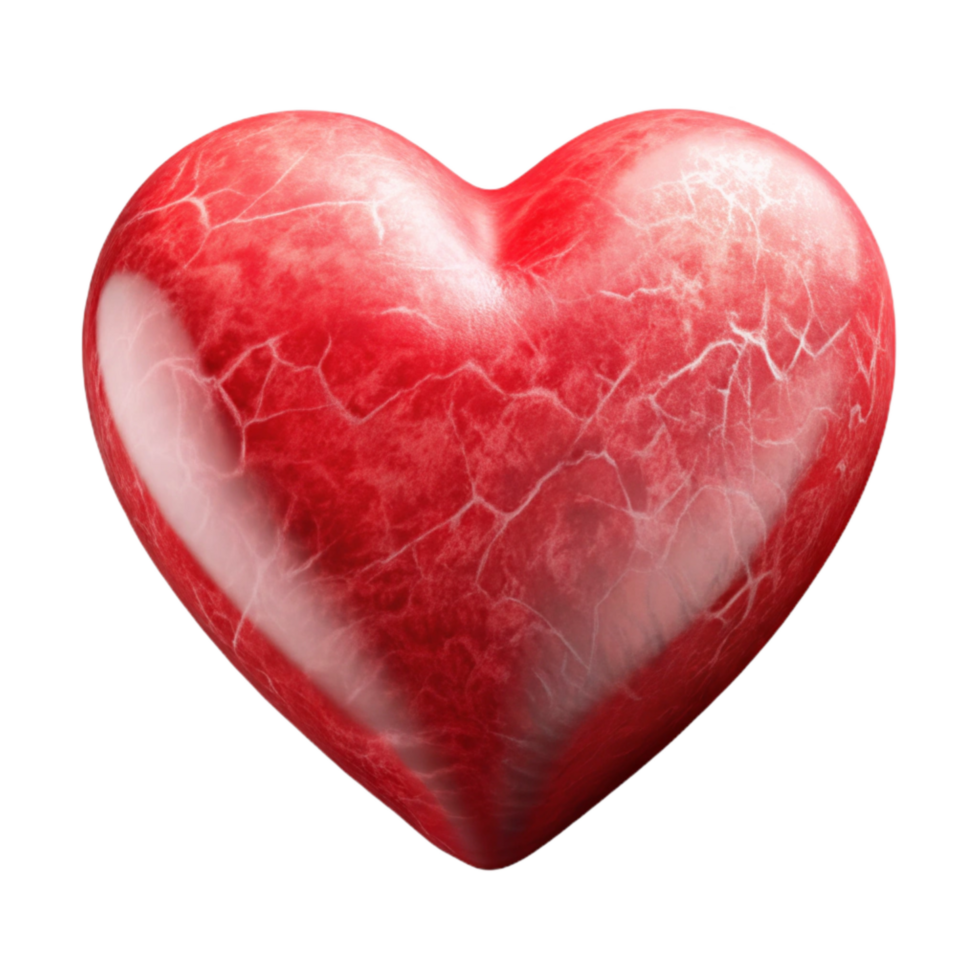 vibrant minimalist Healthy Heart Icon Transparent Background Red premium png