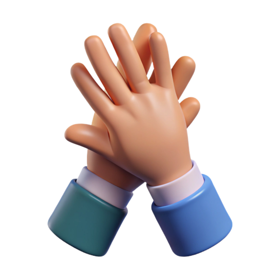 magnificent vintage Helping Hand Giving High Five Cutout Transparent Background premium png