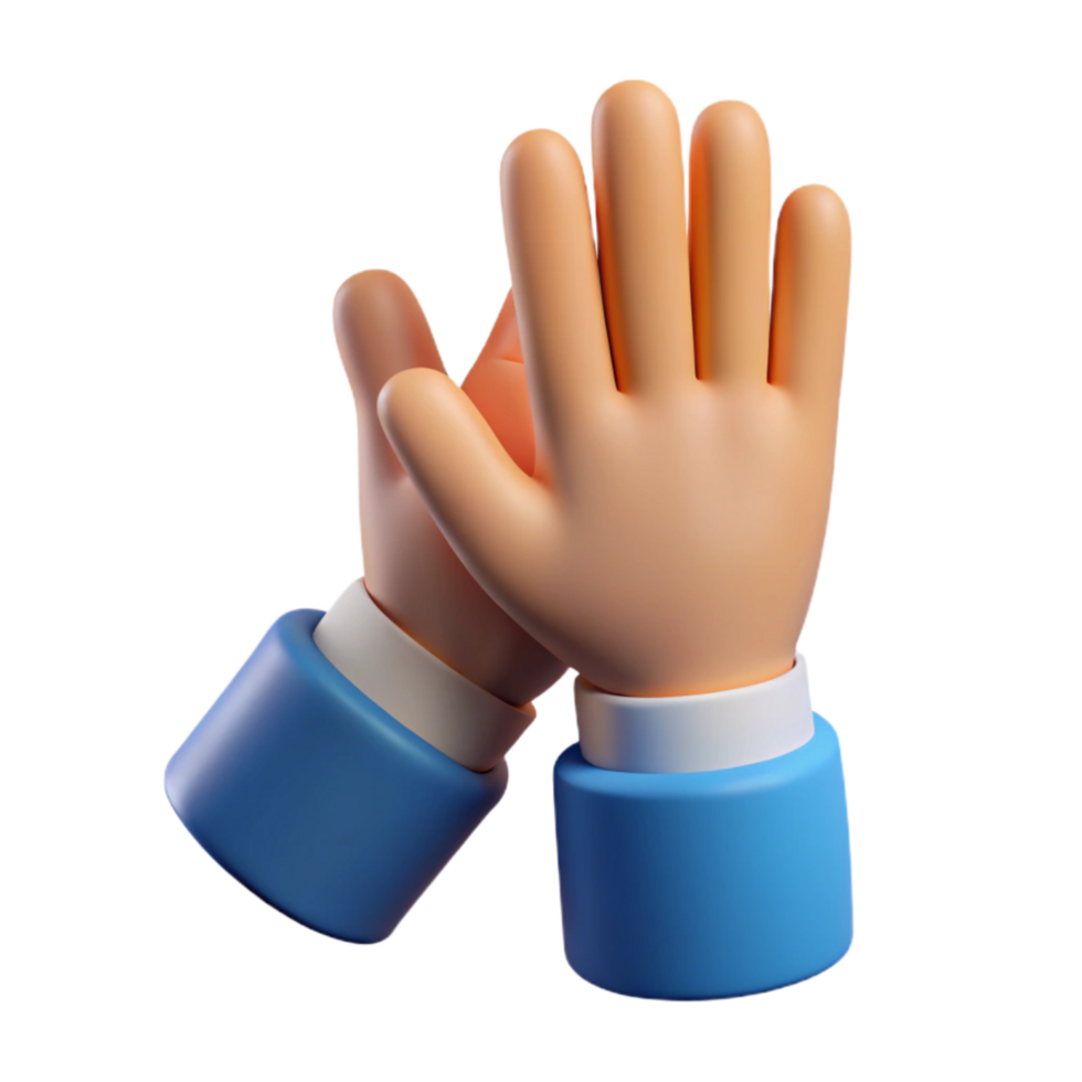 vibrant creative Helping Hand Giving High Five Cutout Transparent Background premium png