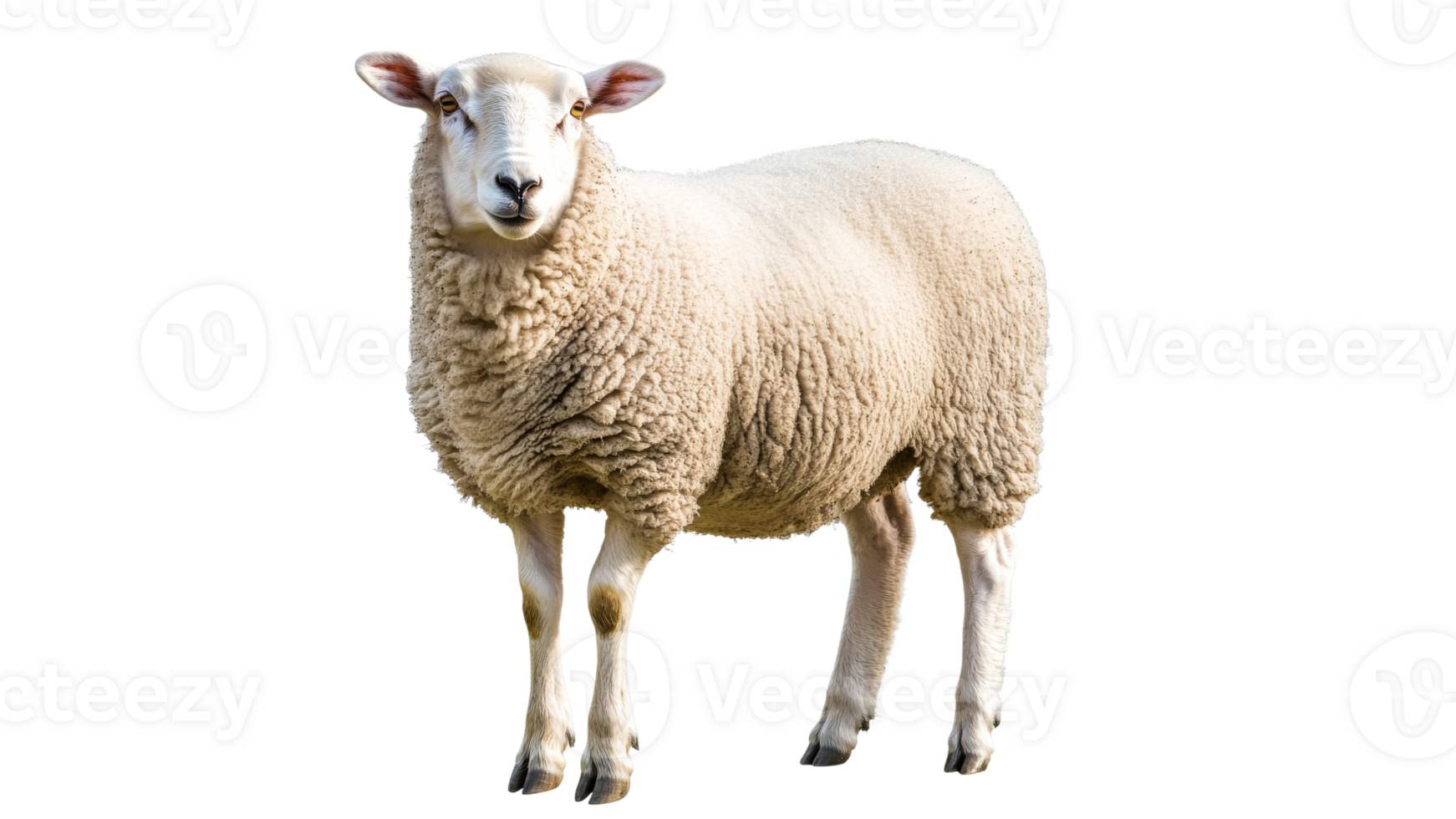 Sheep standing gracefully in a bright setting png
