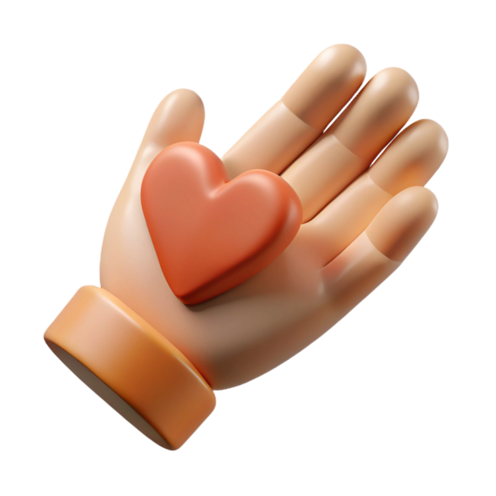 serene creative Helping Hand Offering Support Cutout Transparent Background authentic png