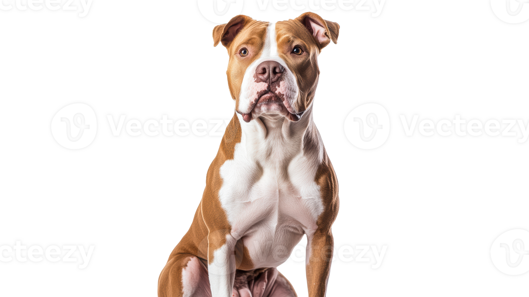 Dog sitting calmly with alert expression indoors png