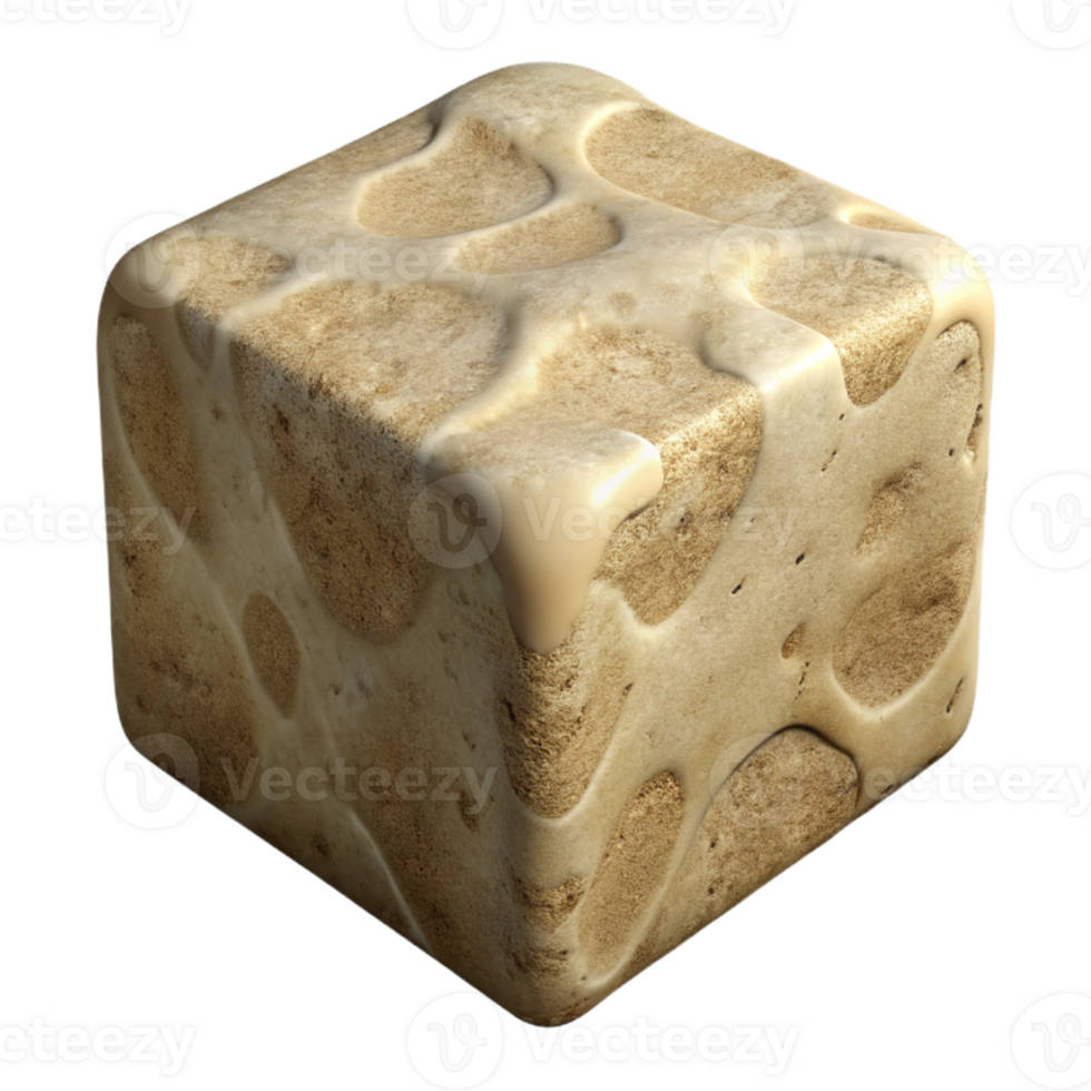 elegant abstract Hempcrete Block Irregular Shape Transparent professional png