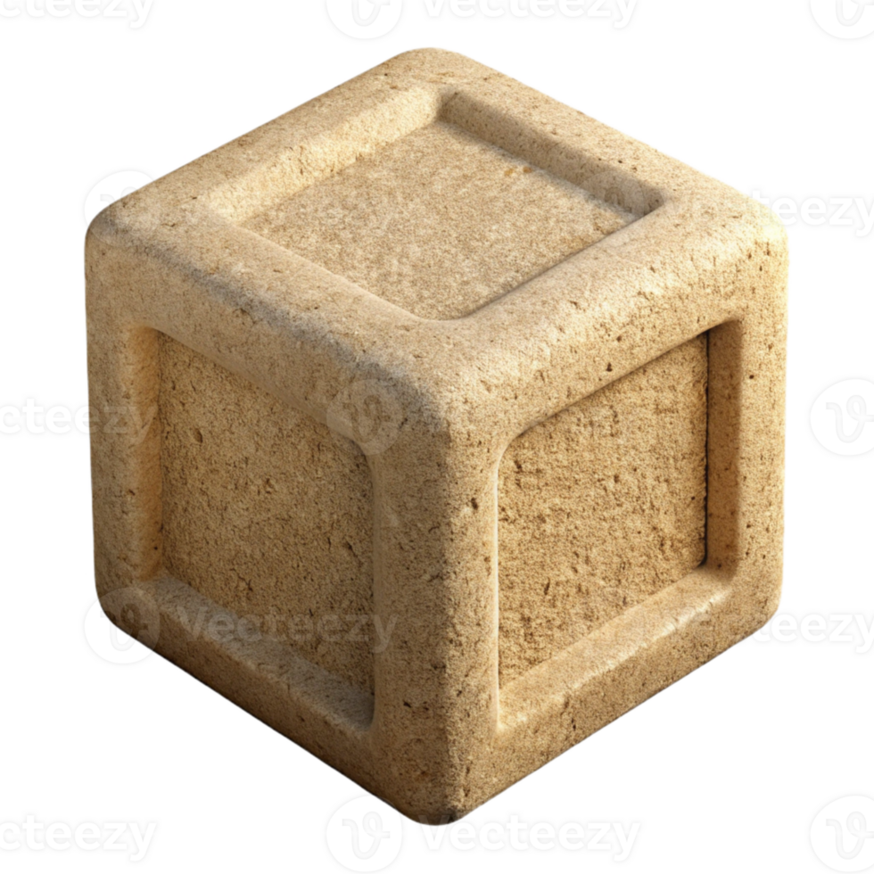 wonderful rustic Hempcrete Building Material Close Up Isolated high quality png
