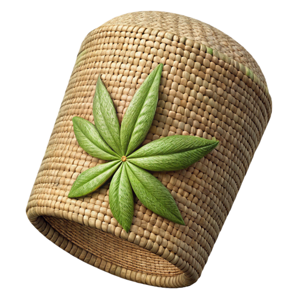 serene traditional Hemp Fabric Textile Woven Pattern Isolated png