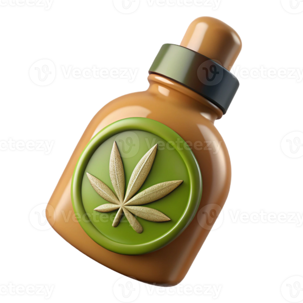 stunning rustic Hemp Seed Oil Bottle Label Mockup Isolated high quality png