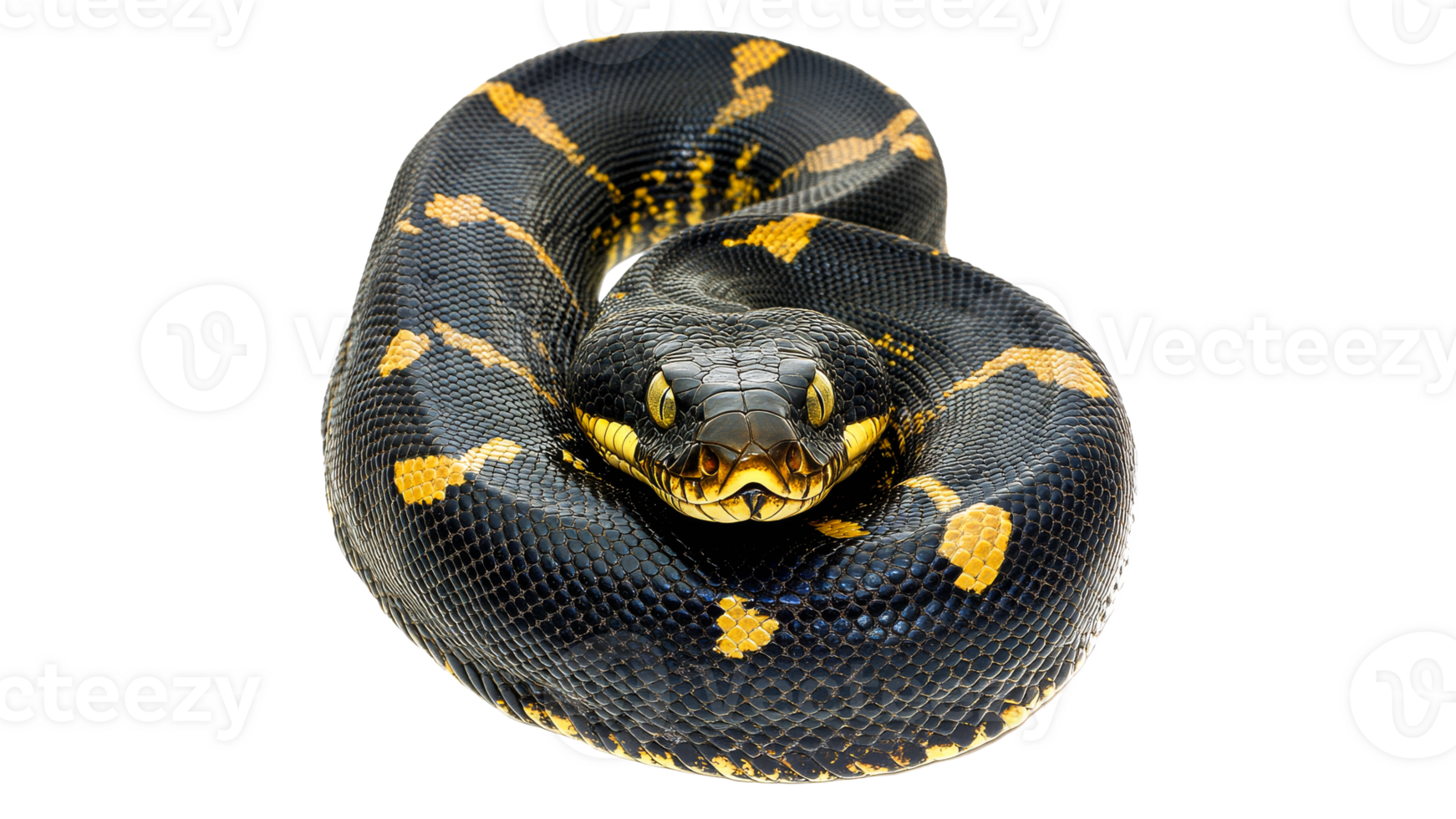 Large snake with yellow markings seen png