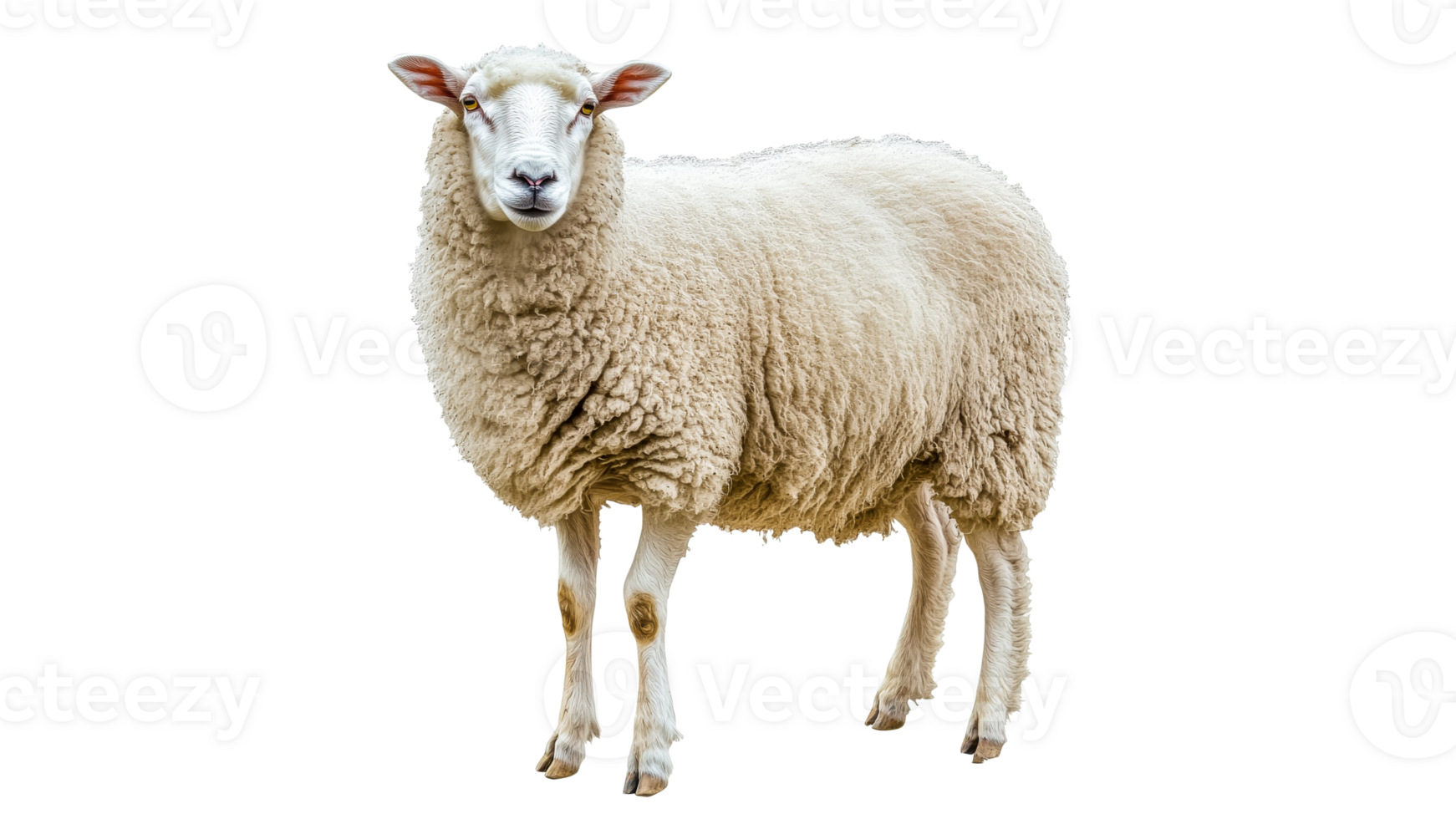 Sheep standing on a transparent background png