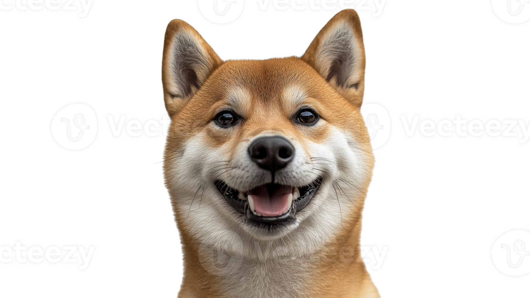 Cheerful dog in a neutral background png