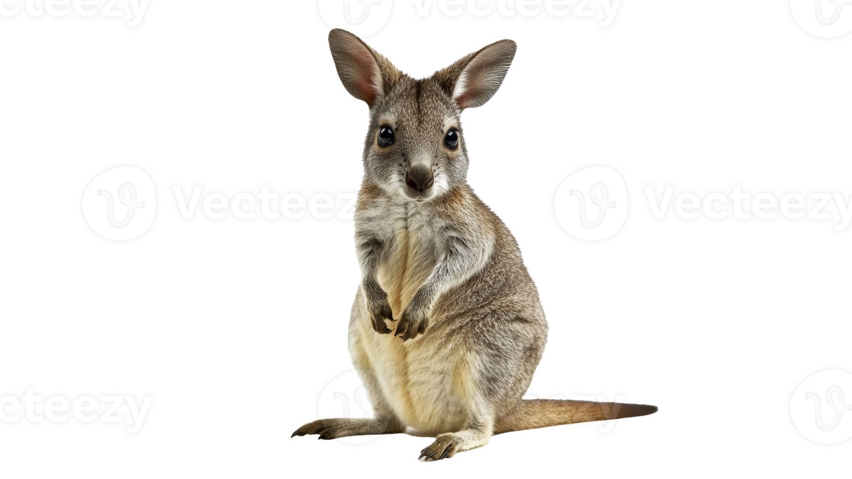 Cute wallaby standing on its hind legs png