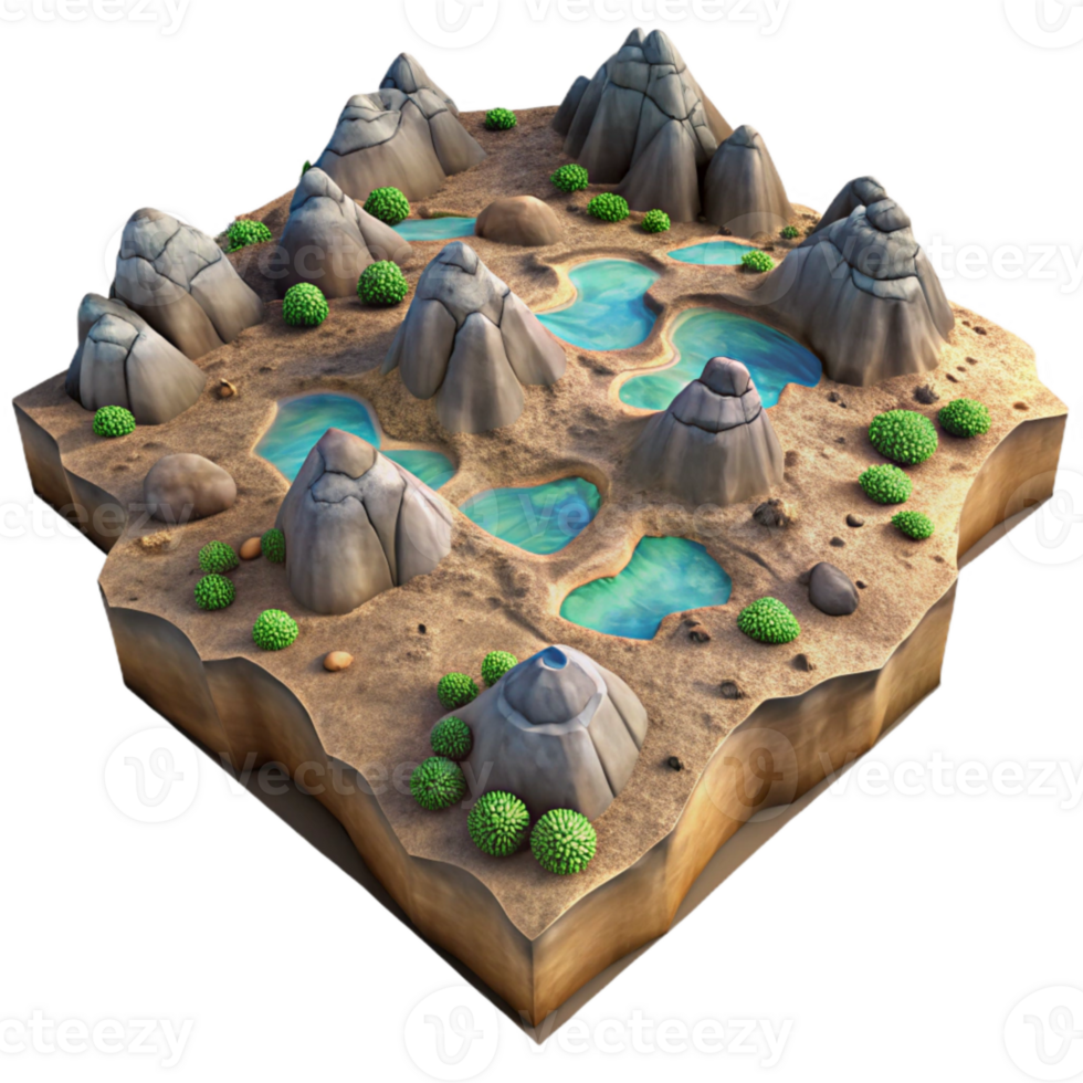 dramatic traditional High Resolution Terrain Map for Virtual Worlds Isolated Element exclusive png