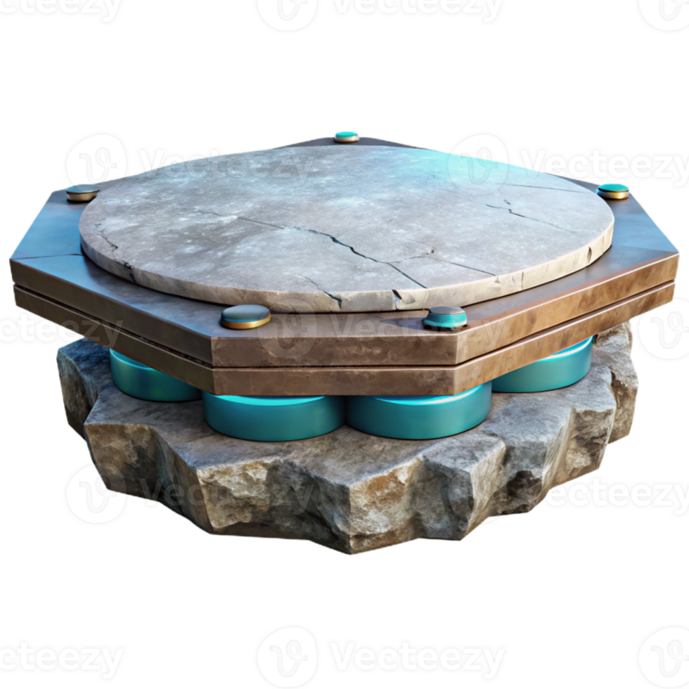 dramatic traditional High Tech Floating Platform Cutout Transparent Background exclusive png