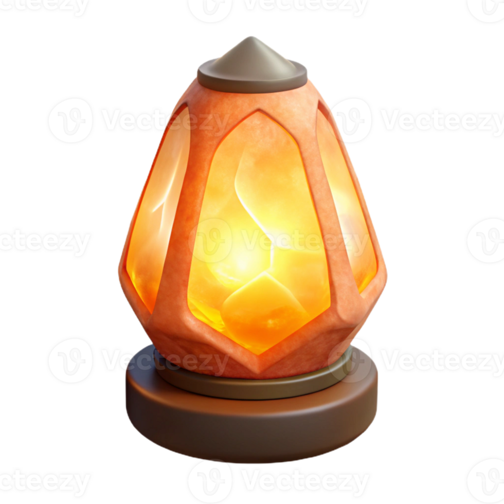 stunning traditional Himalayan Salt Lamp Cutout with Warm Glow premium png