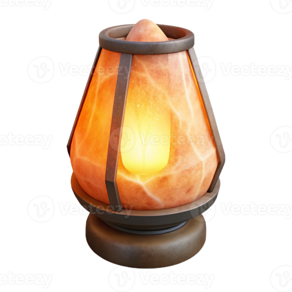 extraordinary contemporary Himalayan Salt Lamp Cutout with Warm Glow detailed png