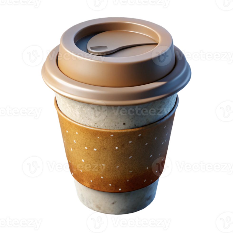 serene classic Hipster Coffee Cup White Isolated premium png