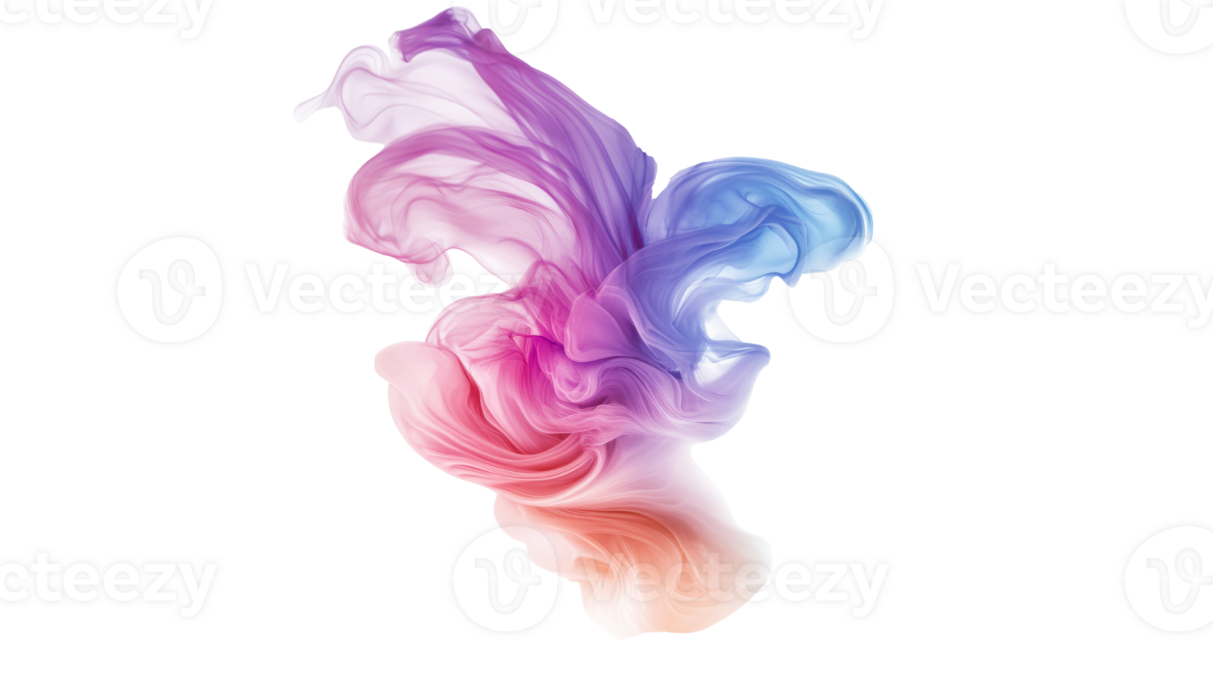 Colorful smoke swirl creating mesmerizing shapes png