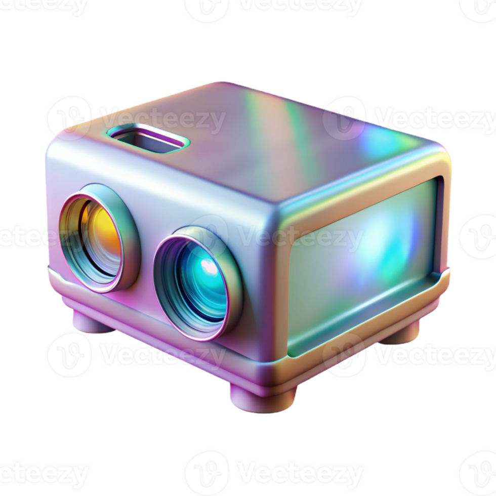 elegant contemporary Hologram Projector Device Front View Transparent Background high resolution png
