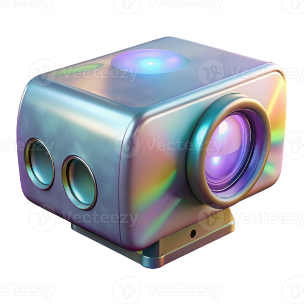 extraordinary rustic Hologram Projector Device Front View Transparent Background high quality png
