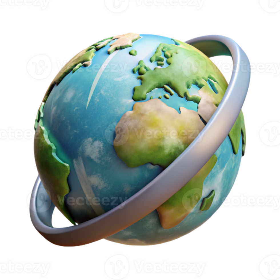 elegant minimalist Hologram Earth Rotating Animation Cutout authentic png