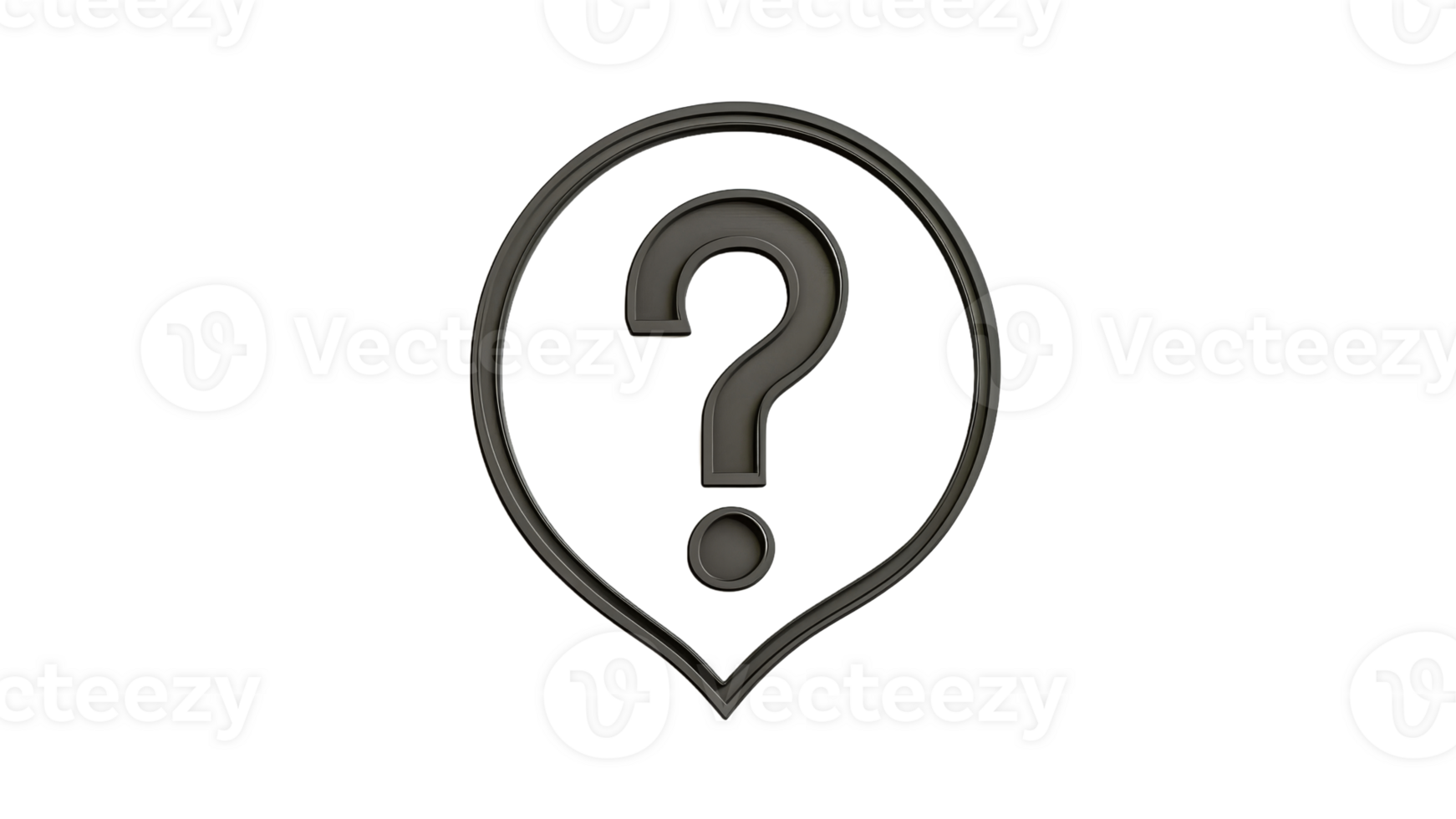 Creative question mark symbol in minimalist design png