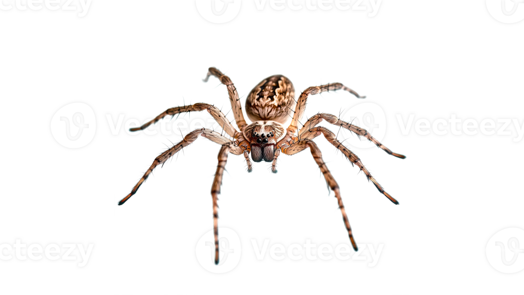 Spider with intricate patterns in close up view png