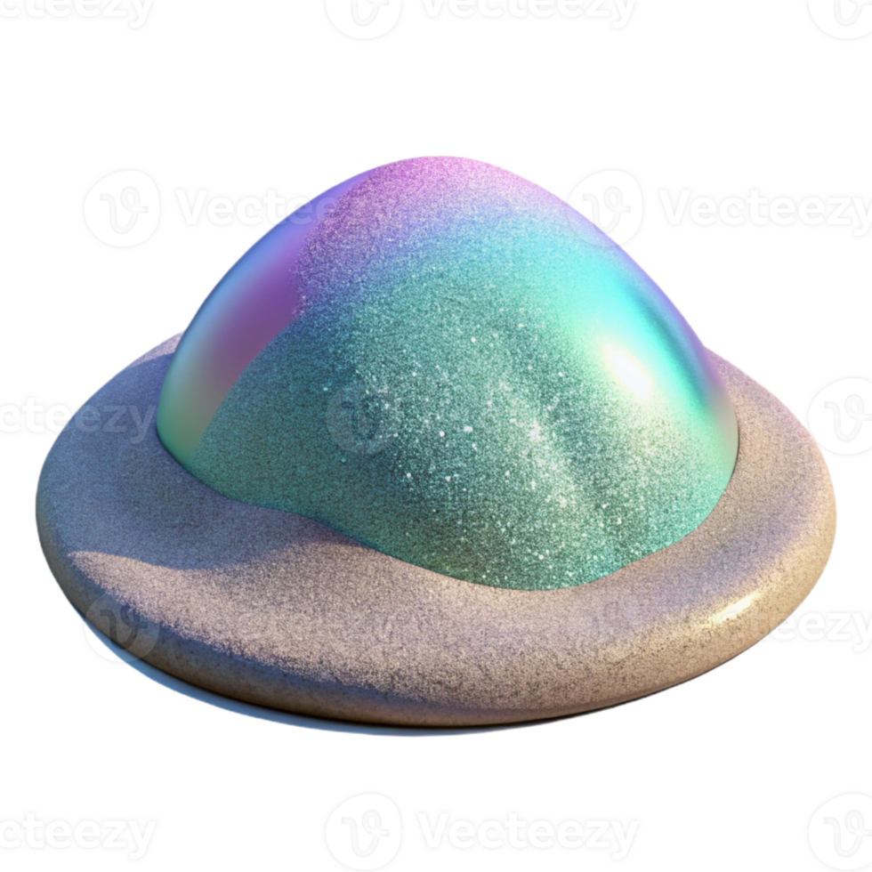 elegant vintage Holographic Beach Sand Isolated with Granular Texture detailed png