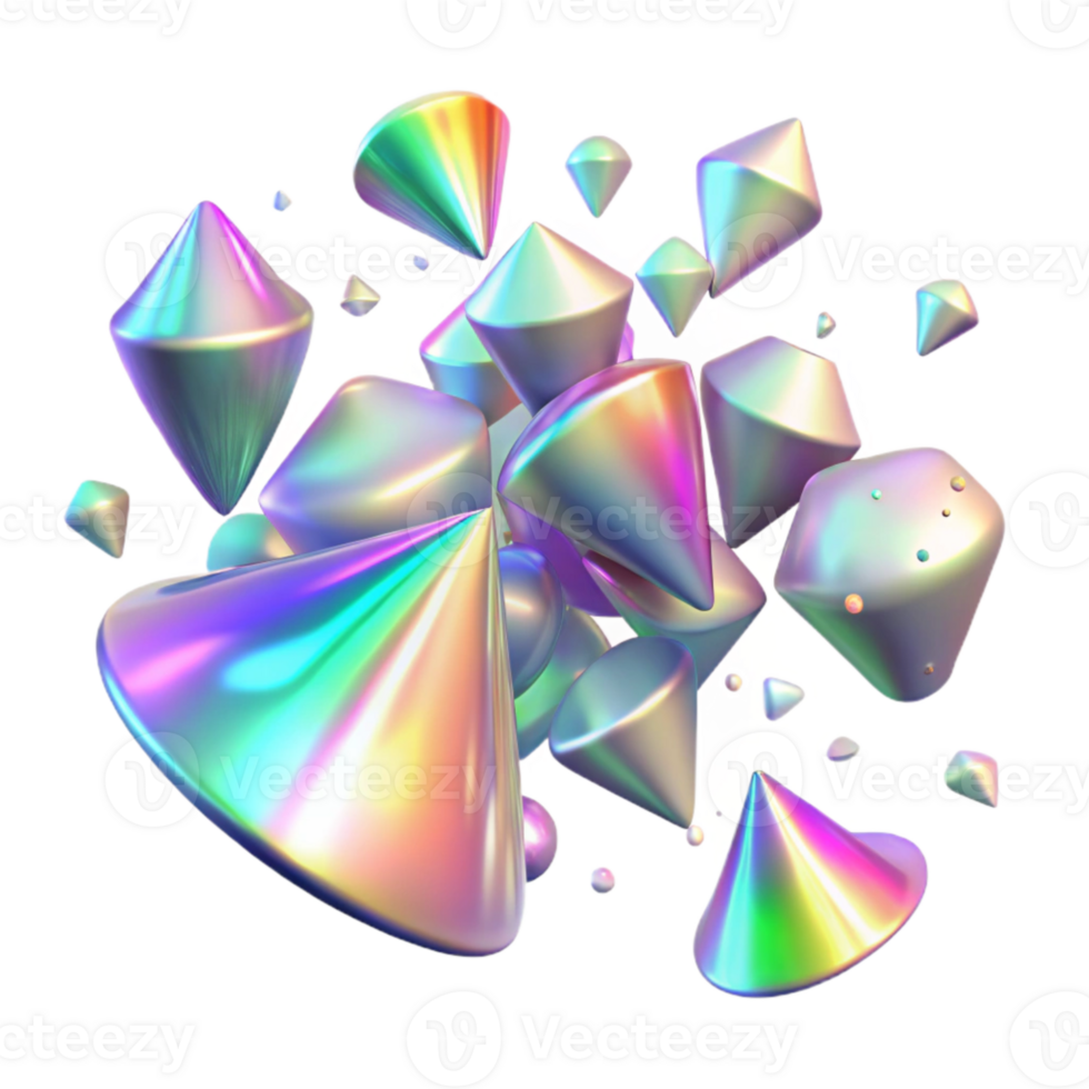 extraordinary classic Holographic Confetti Isolated Transparent Background high resolution png