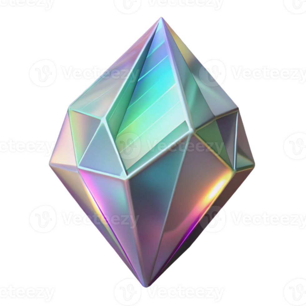 impressive modern Holographic Crystal Texture Cutout Isolated Element exclusive png