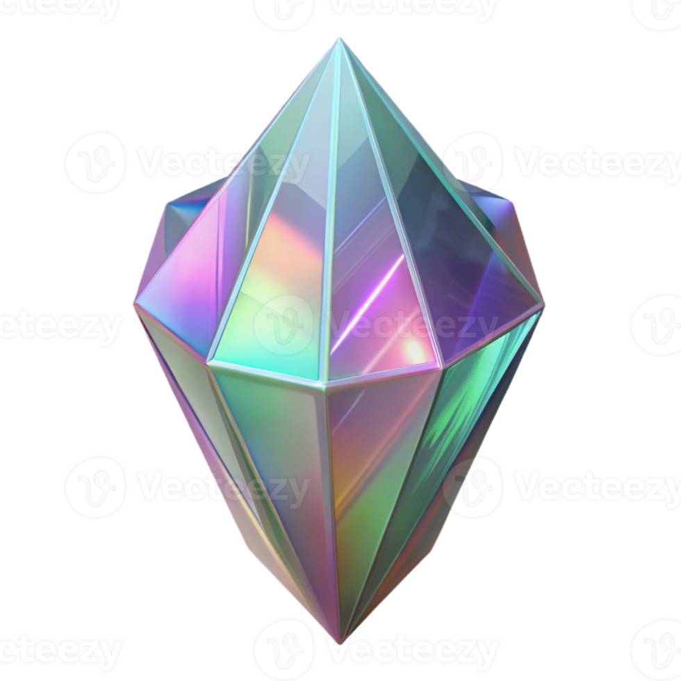 magnificent abstract Holographic Crystal Texture Cutout Isolated Element high resolution png