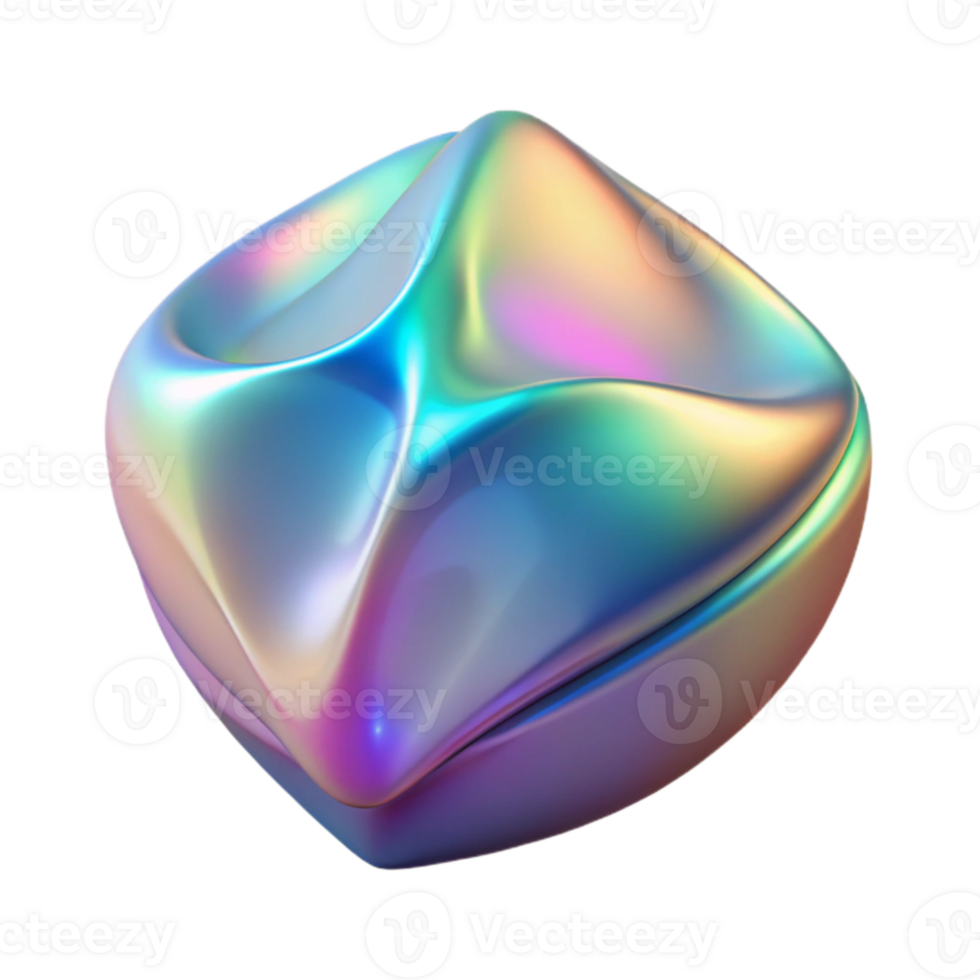 magnificent modern Holographic Design Isolated Abstract Style high resolution png