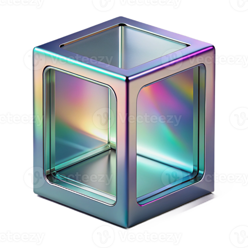 impressive creative Holographic Display Case Empty Interior Cutout exclusive png