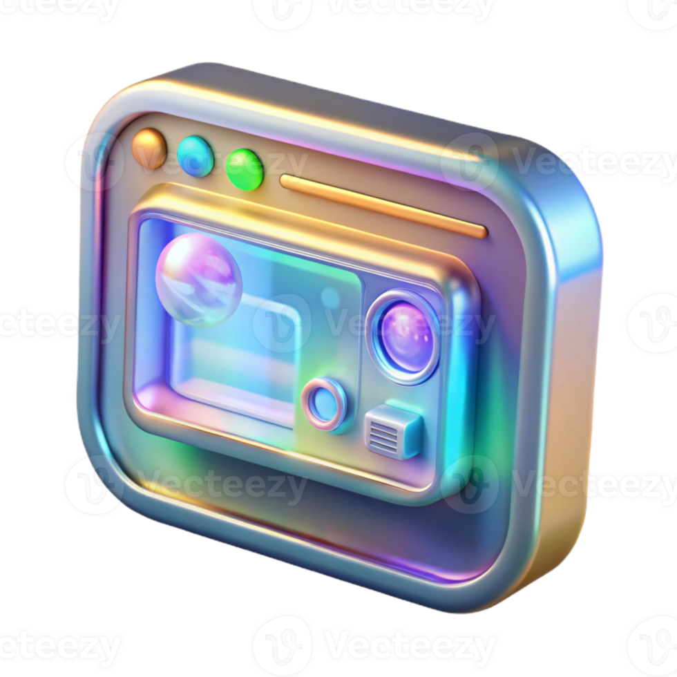 wonderful contemporary Holographic Display Interface Close Up Transparent Background high quality png