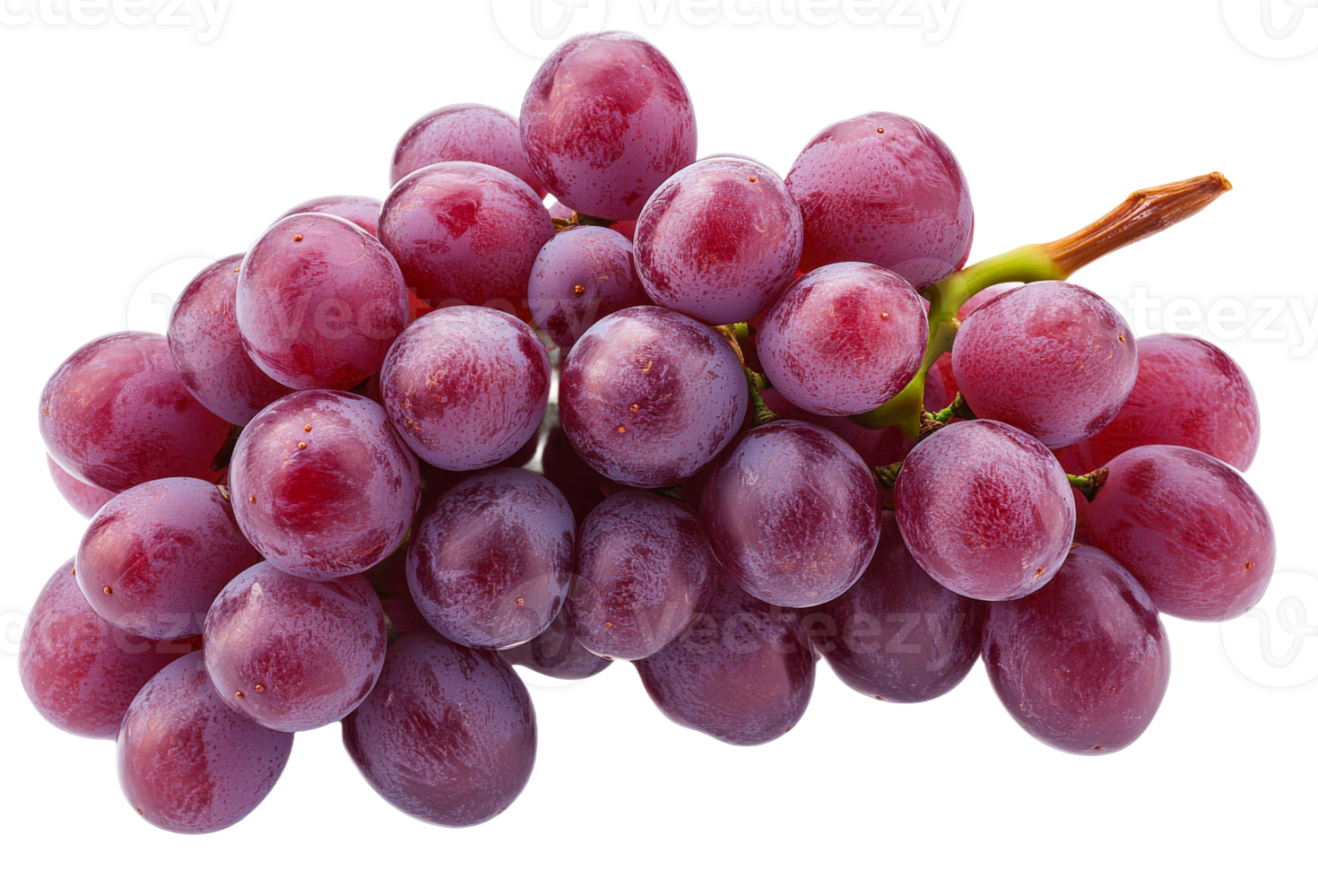 Fresh red grapes on a white background png